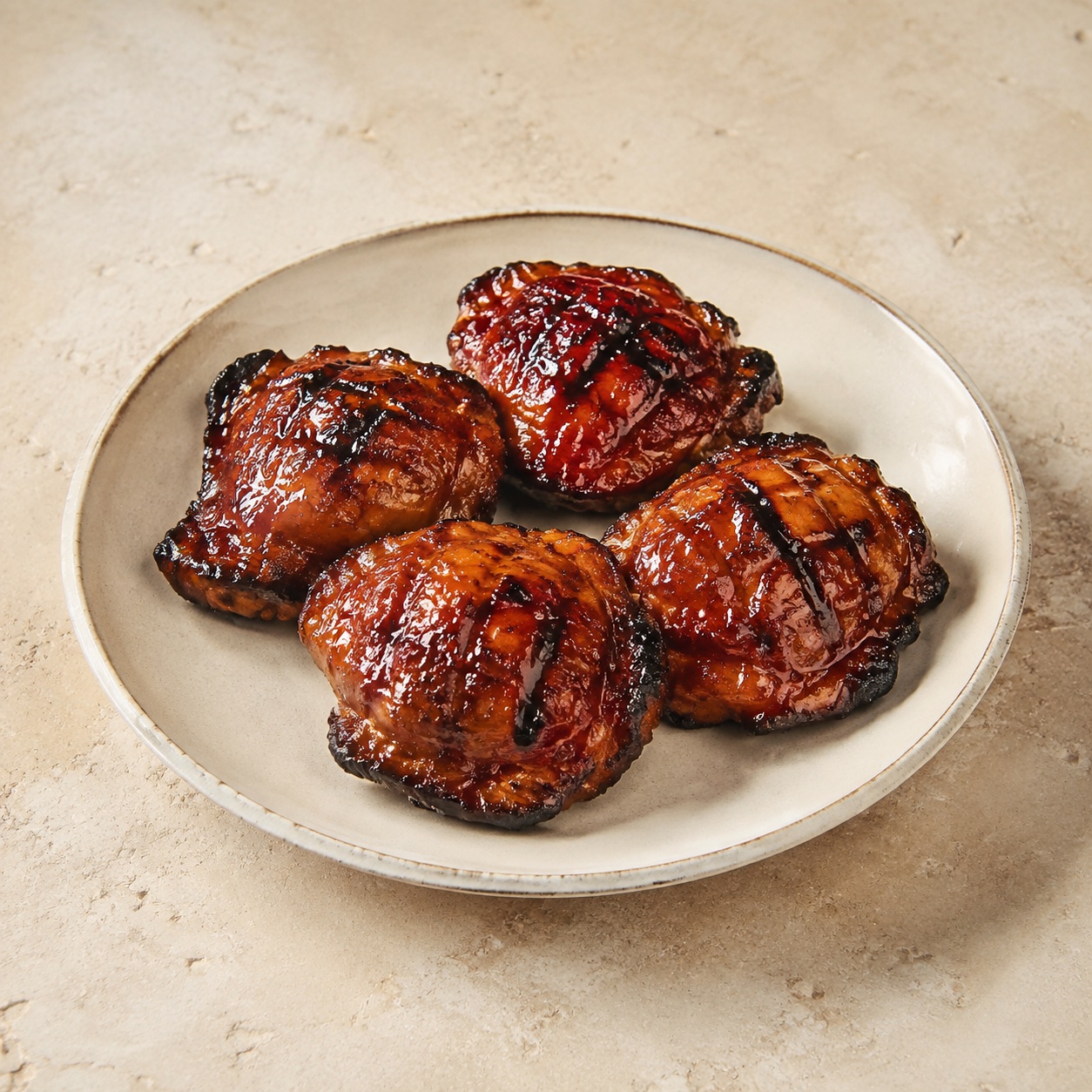 Illustration of 4 BBQ Thighs + Regular Chips